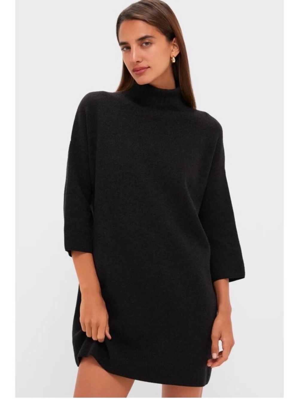 Pomander Place Tuckernuck Women's Noir Vivianne Dress‎ Turtleneck Mini Shimmer M
